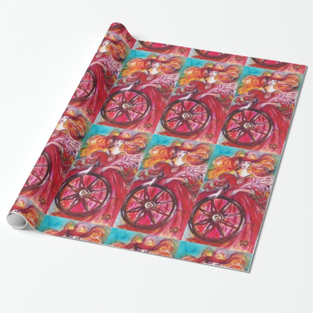 TAROTS OF THE LOST SHADOWS / THE WHEEL OF FORTUNE WRAPPING PAPER (Unrolled)
