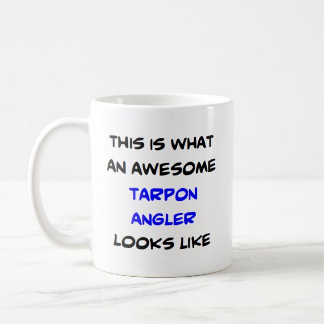 tarpon angler, awesome coffee mug (Left)