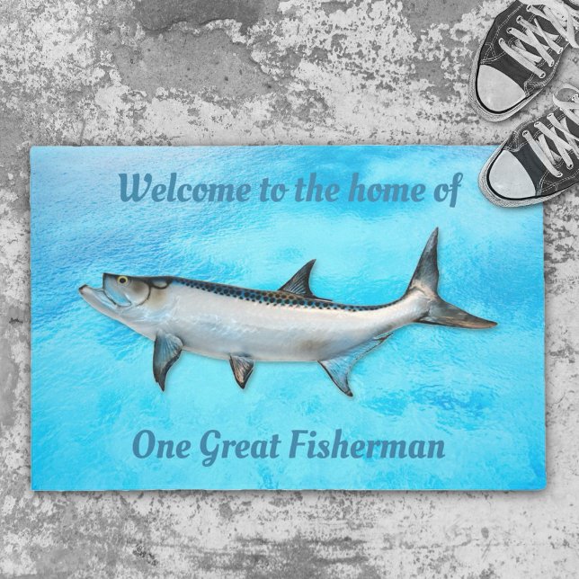 Tarpon Blue Water Great Fisherman Saying Doormat (Creator Uploaded)