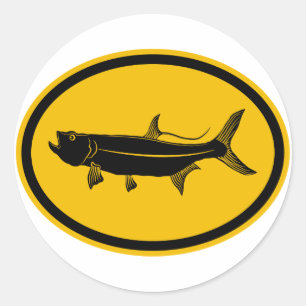 Tarpon Fish Classic Round Sticker