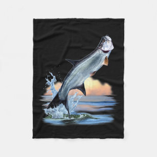 Tarpon Fish Fresh Water Wildlife Hunting Fishing A Fleece Blanket