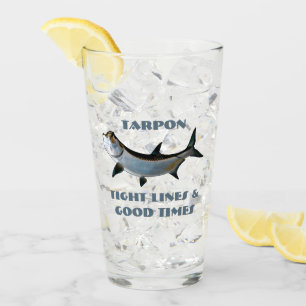 Tarpon Fish Tight Lines and Good Times Glass