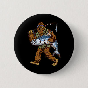 Tarpon Fishing Bigfoot Fishermen 6 Cm Round Badge