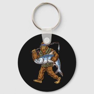 Tarpon Fishing Bigfoot Fishermen Key Ring
