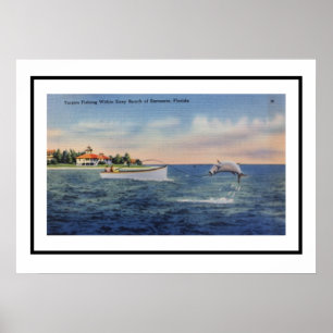 Tarpon Fishing Sarasota 20x28 Poster