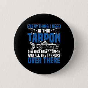 Tarpon Fishing Spot Rod And Reel Combo Tarpon Fish 6 Cm Round Badge