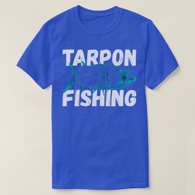 Tarpon Fly Fishing Sea Fish Art Fishermen  T-Shirt (Design Front)