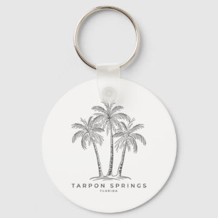 Tarpon Springs Florida Fl Beach Vacation Palm Tree Key Ring