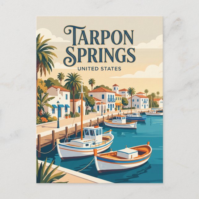 Tarpon Springs Florida Postcard (Front)