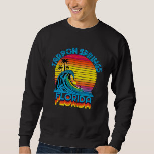 Tarpon Springs Florida Retro Throwback Surf & Beac Sweatshirt
