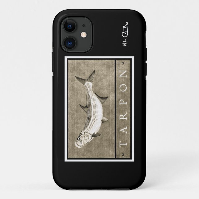 Tarpon Vintage Black & White iPhone 5 Case (Back)