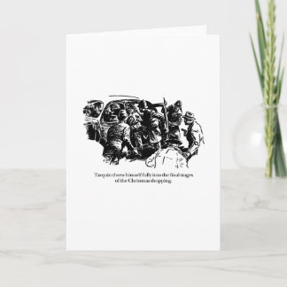 Tarquin and Christmas Shopping Holiday Card