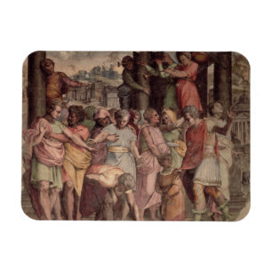 Tarquinius the Proud founding the Temple of Jupite Magnet