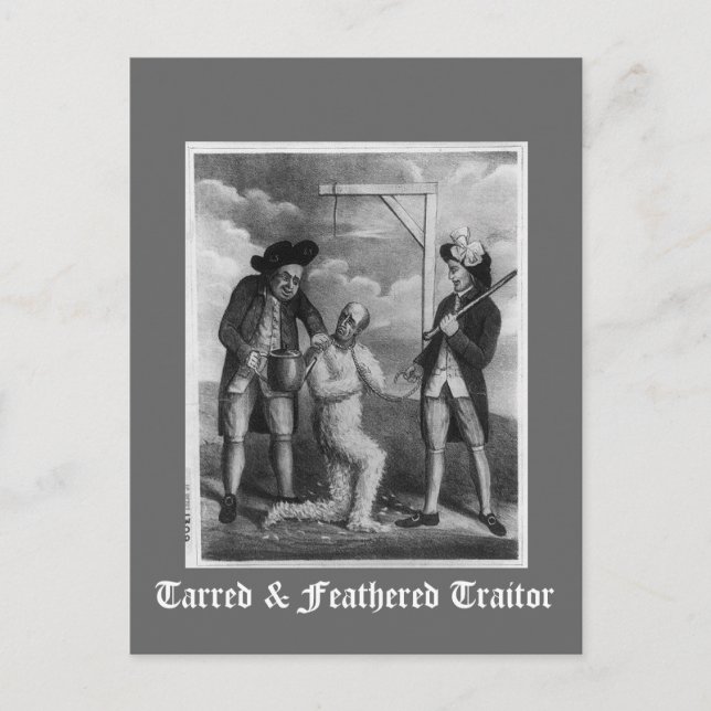 Tarred & Feathered Traitor Postcard (Front)