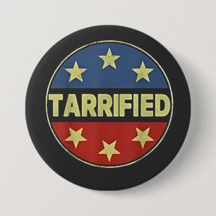 Tarrfied Anit Trump Patriotic American 7.5 Cm Round Badge