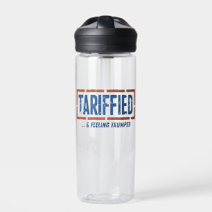Tarrfied & Feeling Trumped Funny Anti Trump Water Bottle