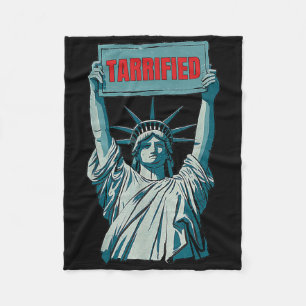 Tarrified Funny Political Humour Saying Anti Trump Fleece Blanket