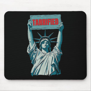 Tarrified Funny Political Humour Saying Anti Trump Mouse Pad