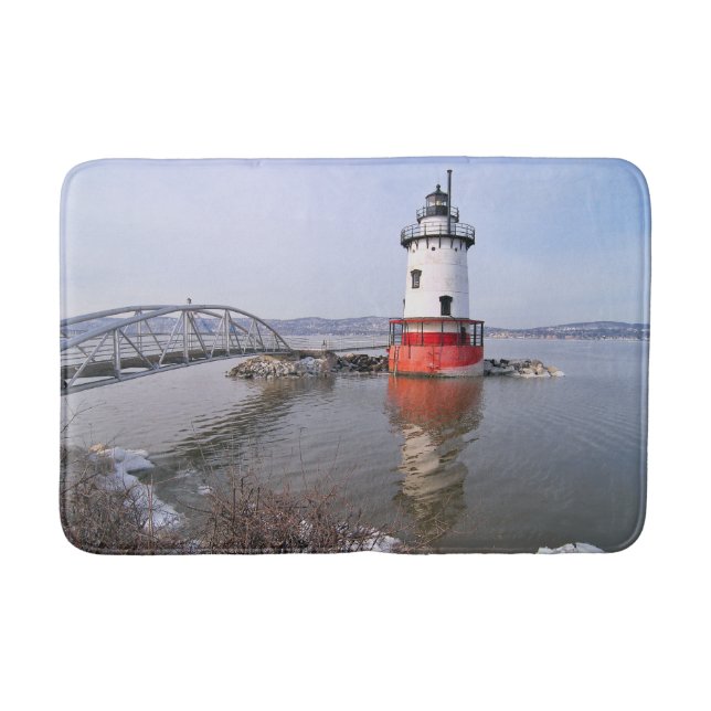 Tarrytown Lighthouse, New York Bath Mat (Front)