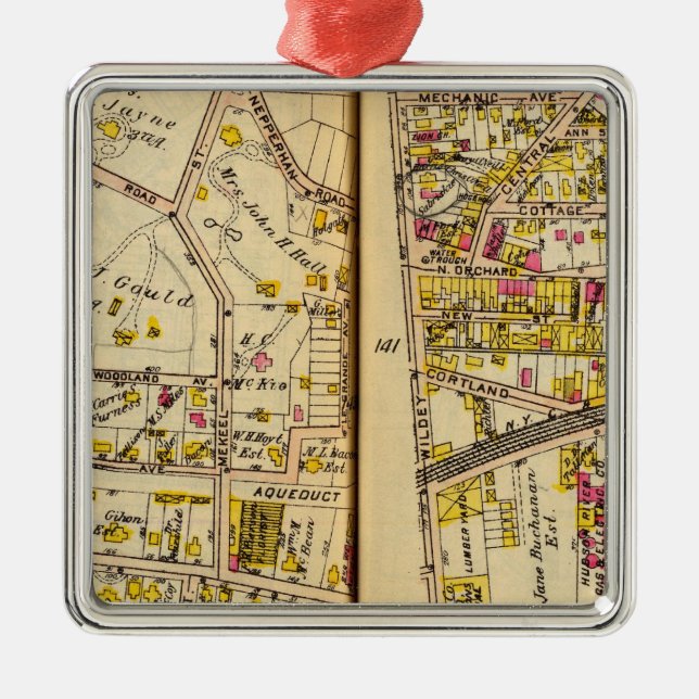 Tarrytown, New York 7 Metal Tree Decoration (Front)