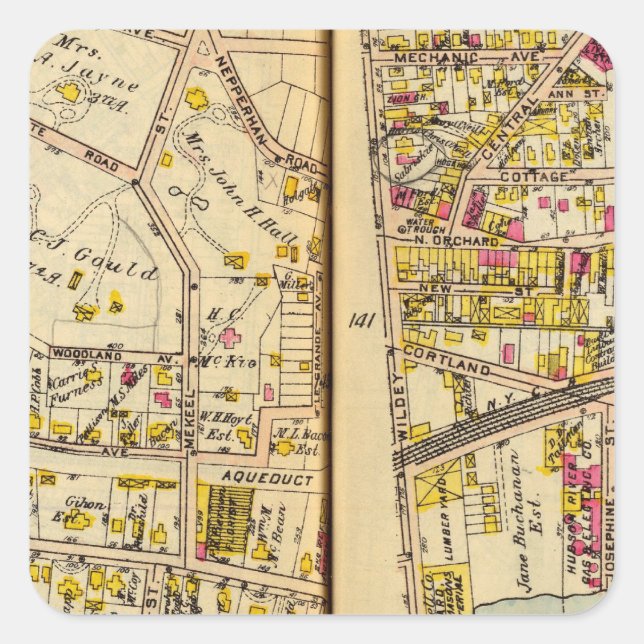 Tarrytown, New York 7 Square Sticker (Front)