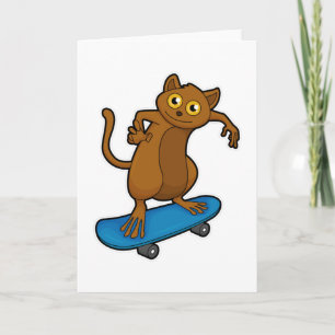 Tarsier as Skater with Skateboard Card