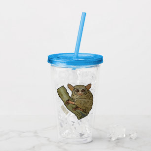Tarsier cartoon illustration acrylic tumbler