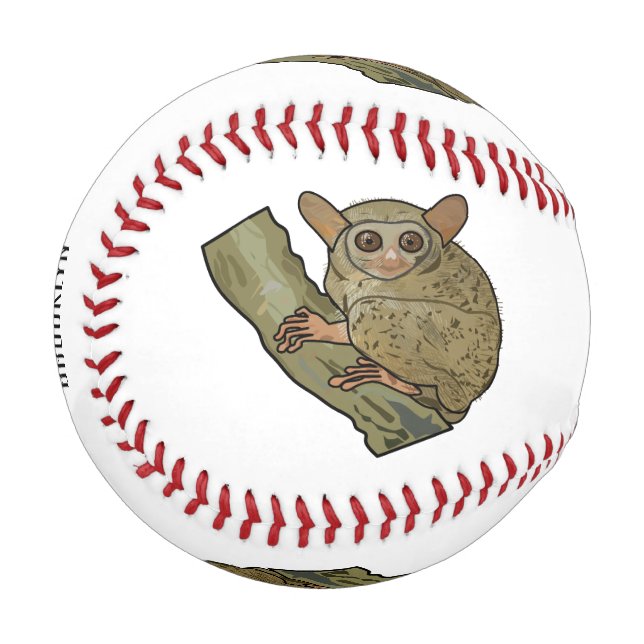 Tarsier cartoon illustration  baseball (Front Left)