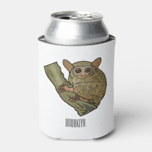 Tarsier cartoon illustration can cooler
