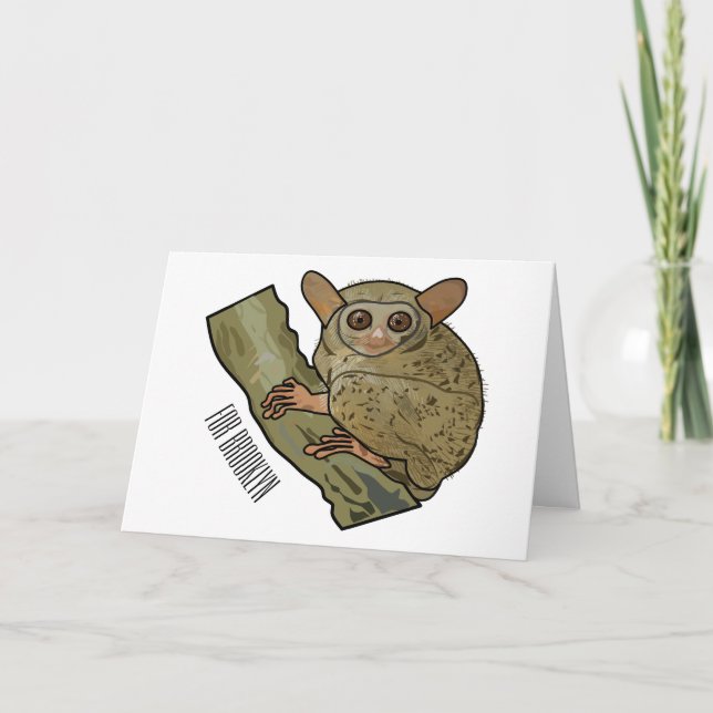 Tarsier cartoon illustration  card (Front)