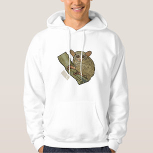 Tarsier cartoon illustration  hoodie