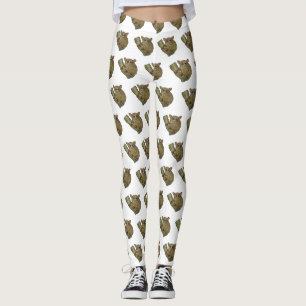 Tarsier cartoon illustration leggings