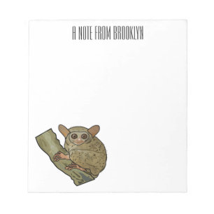 Tarsier cartoon illustration notepad