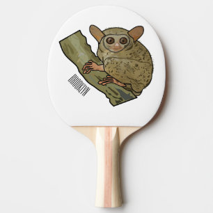 Tarsier cartoon illustration  ping pong paddle