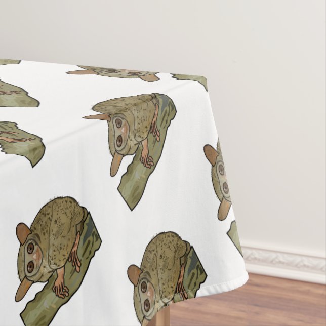 Tarsier cartoon illustration tablecloth (In Situ)