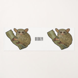 Tarsier cartoon illustration yoga mat