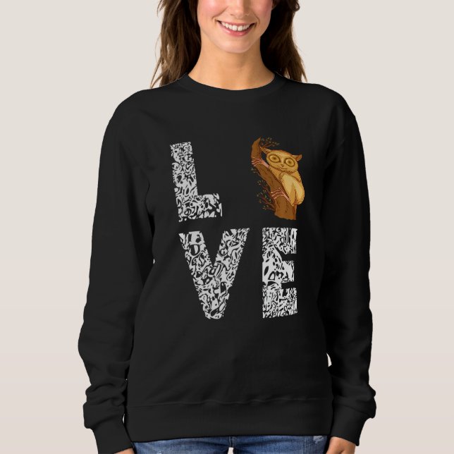 Tarsier Love Leopard Philippine Animal Tarsier Mon Sweatshirt (Front)