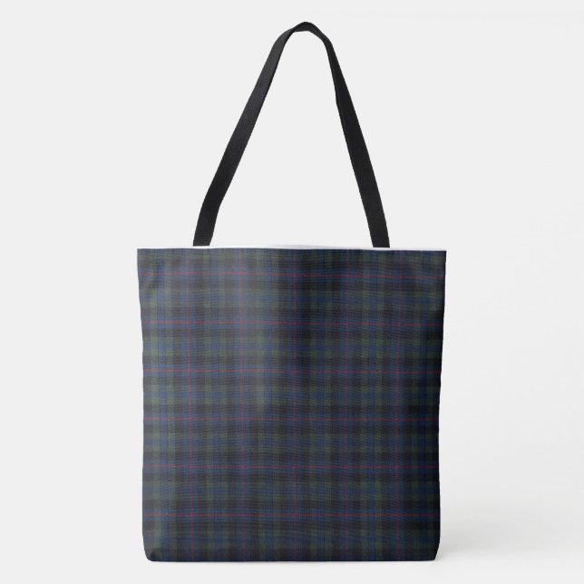 Tartan All-Over-Print Tote Bag, Large Bag (Front)