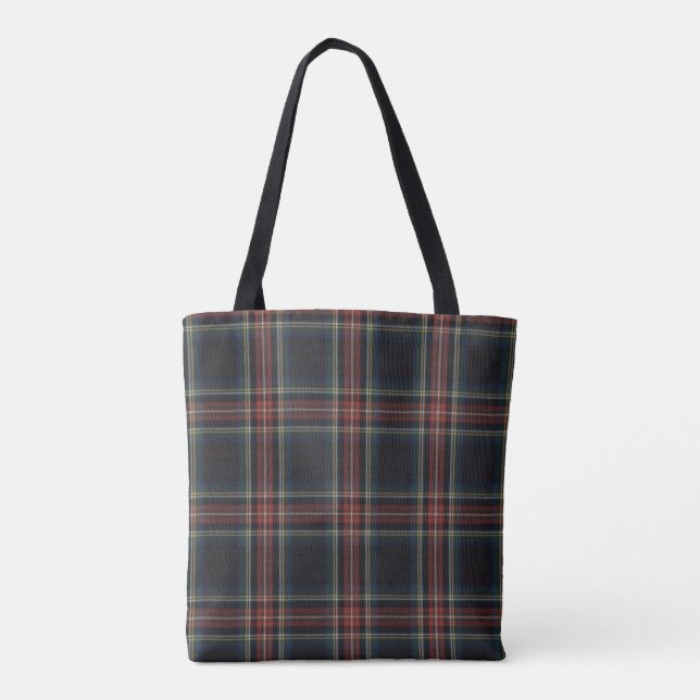 Tartan All-Over-Print Tote Bag, Medium (Back)