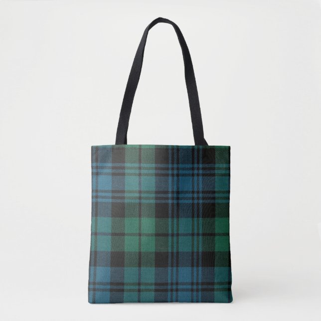 Tartan All-Over-Print Tote Bag, Medium Bag (Front)