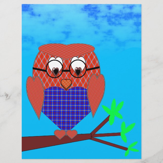 Tartan and Hearts Owl (Front)