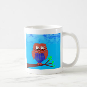 Tartan and Hearts Owl Coffee Mug