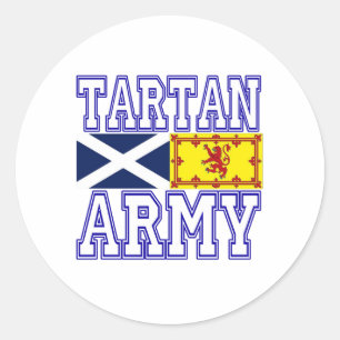 Tartan Army Classic Round Sticker