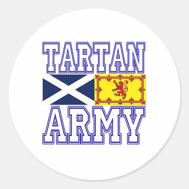 Tartan Army Classic Round Sticker (Front)