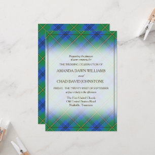 Tartan Beauty Clan Johnstone Johnston Plaid Invitation