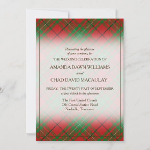Tartan Beauty Clan MacAulay Scottish Plaid