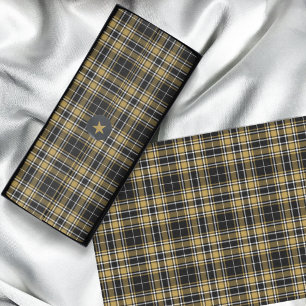Tartan - Black CaramelGold OffWhite Tissue Paper