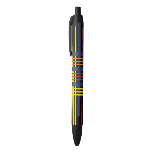 Tartan   black ink pen