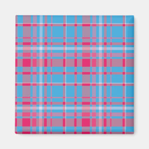 Tartan blue and red magnet