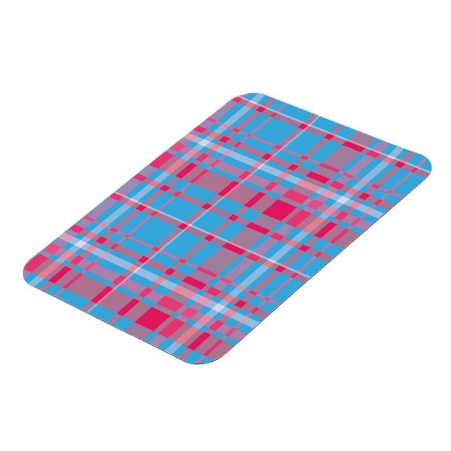 Tartan blue and red magnet (Left Side)